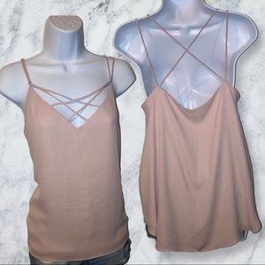 EXPRESS Cami Top, Size Medium, Light Pink.